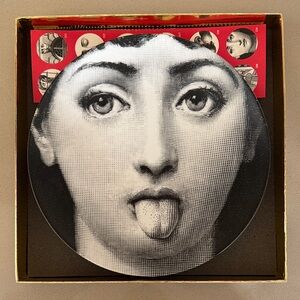 Fornasetti Black and White Tema e Variazioni N. 82 wall plate